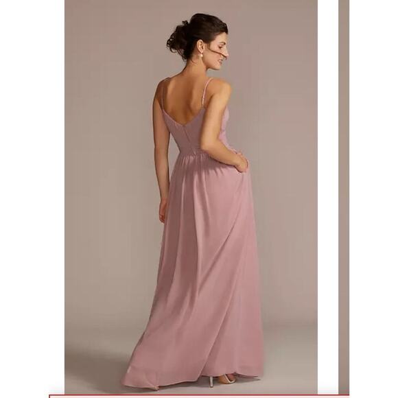 CELEBRATE DB STUDIO chiffon gathered bodice dress bridesmaid NEW SZ 22 Quartz - Picture 11 of 13